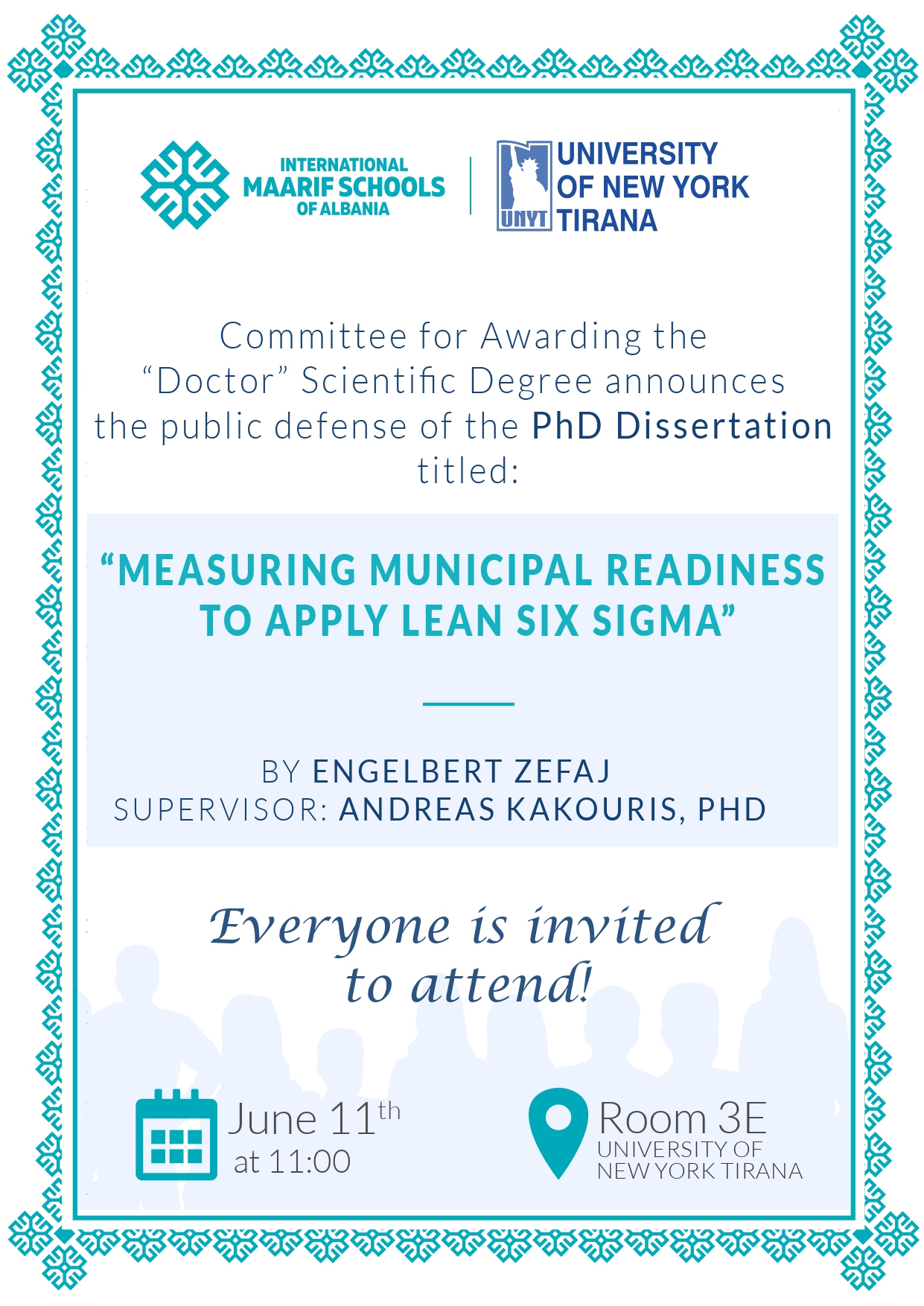Dissertation Defence – Engelbert Zefaj