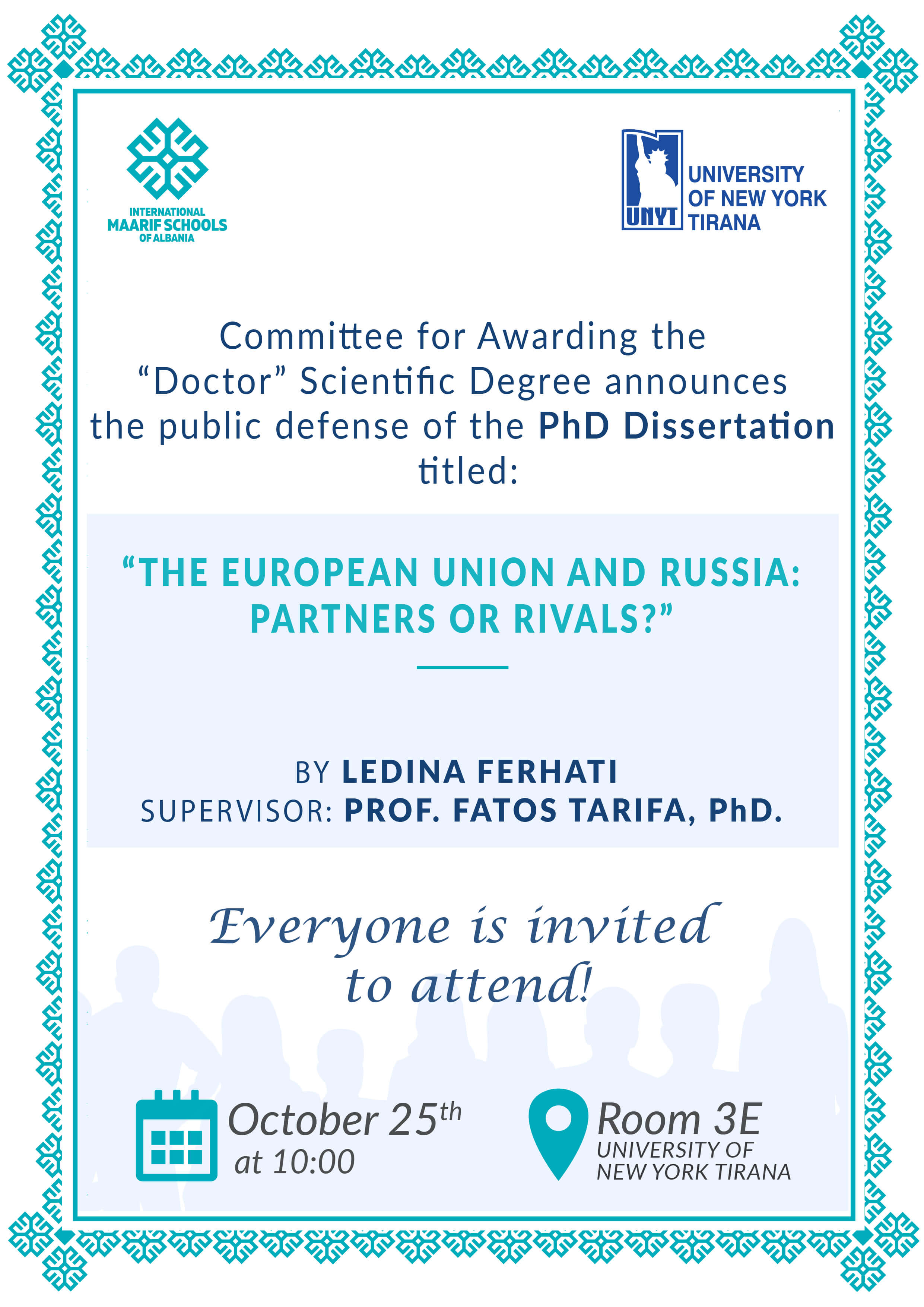 Dissertation Defence – Ledina Ferhati