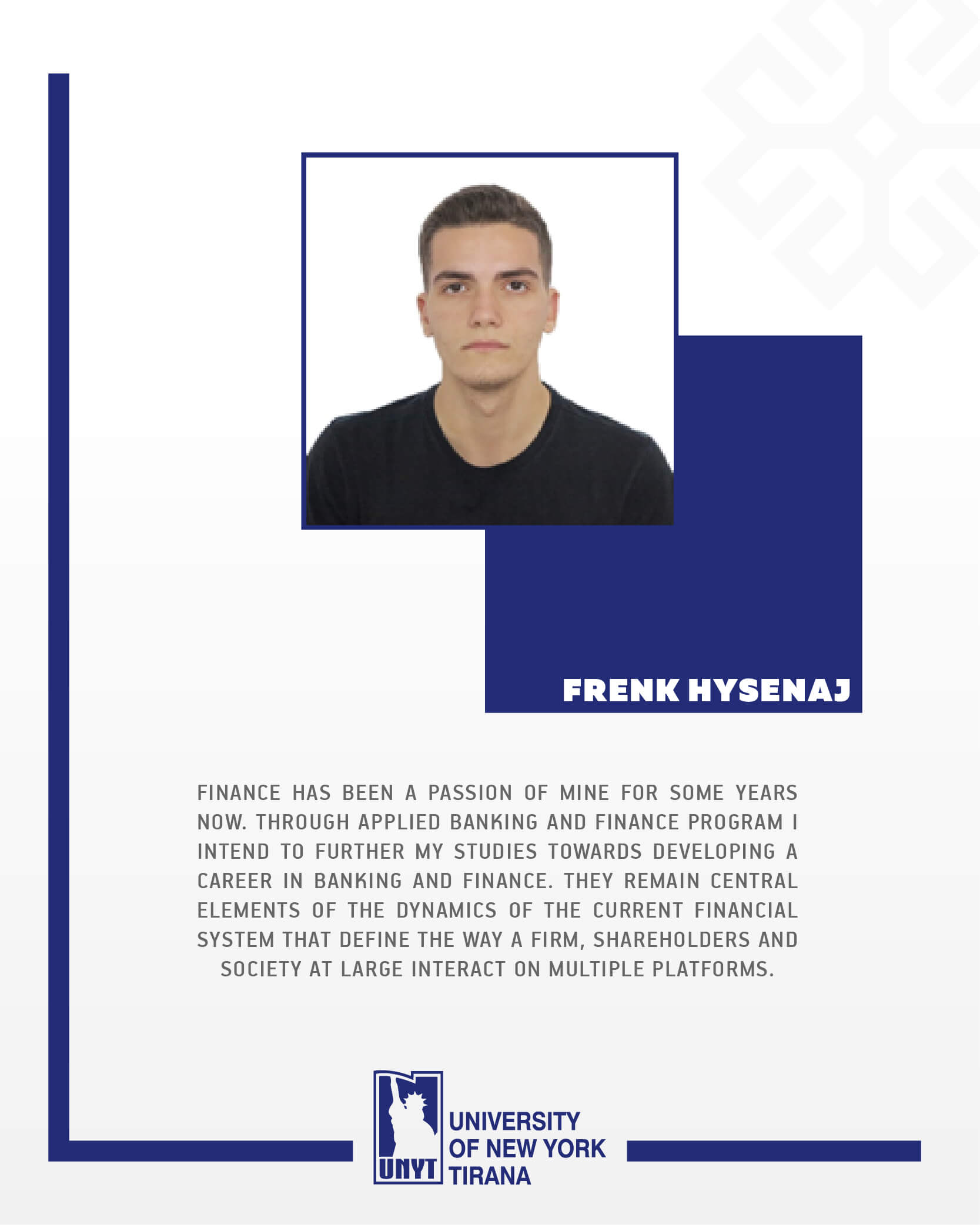 Students Choice | Frenk Hysenaj!