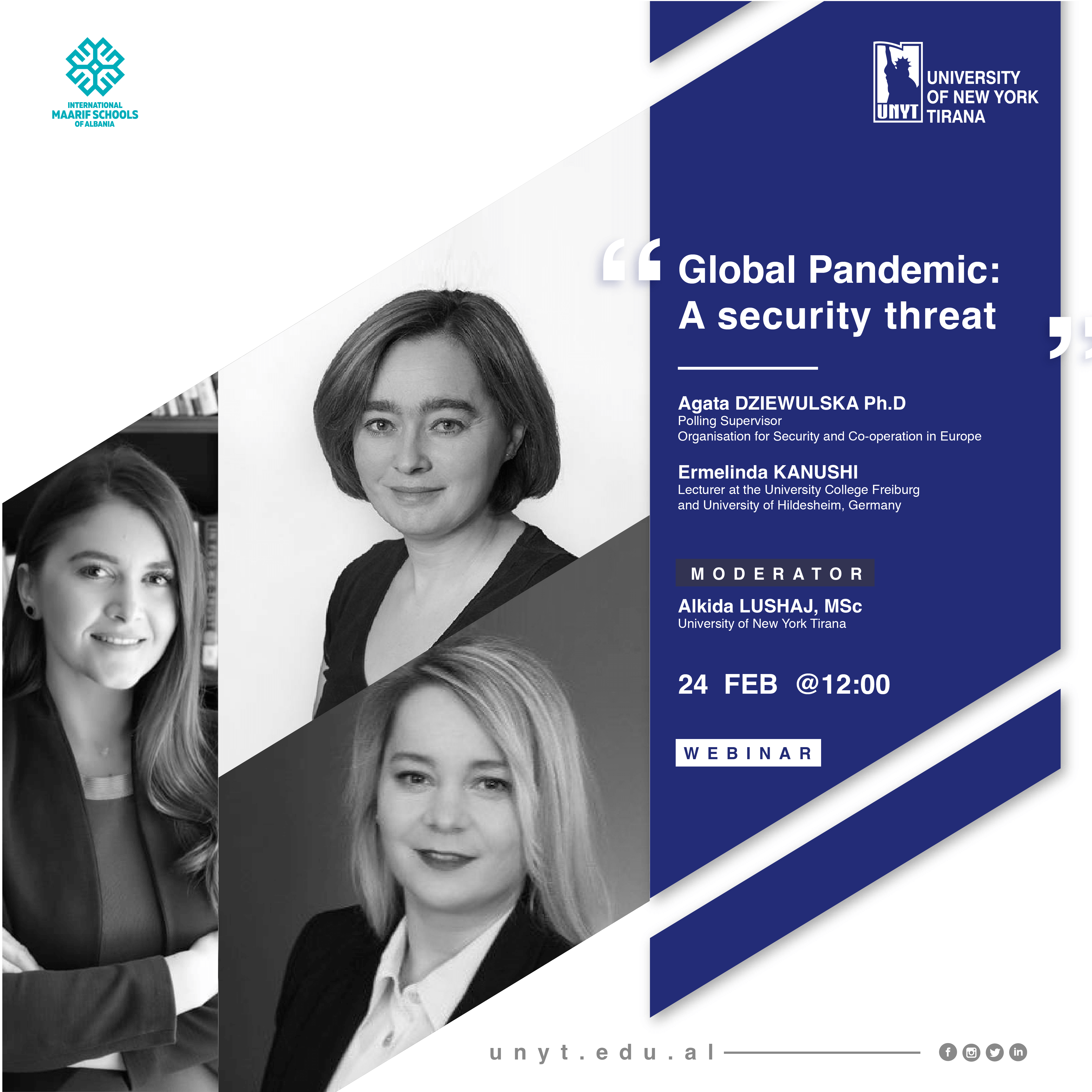 “Global pandemic: A security threat” | Agata Dziewulska, PhD, Ermelinda Kanushi PhD