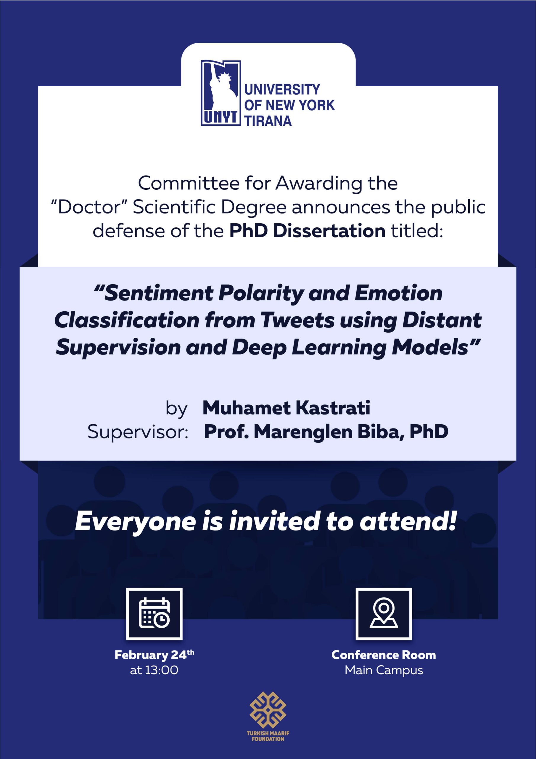 Dissertation Defence – Muhamet Kastrati